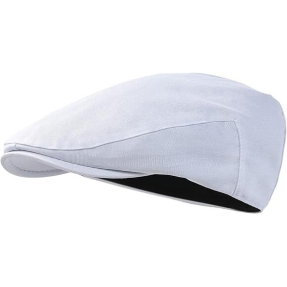 Men's Cotton Flat Cap Ivy Gatsby Newsboy Hat Summer Driving Scally Cap Thin Cap - Picture 8 of 8